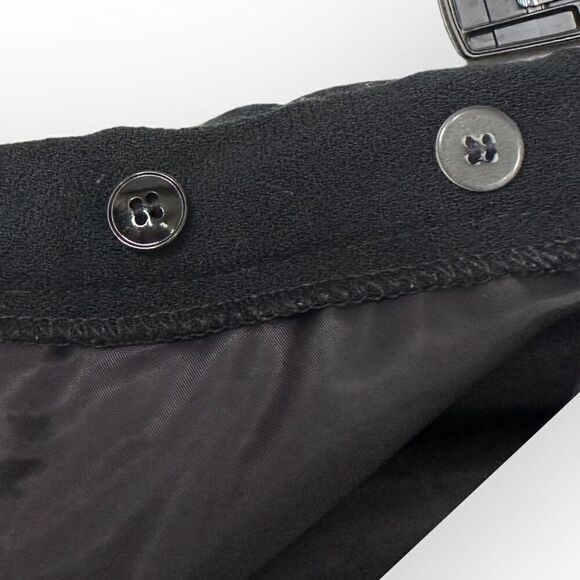 Jones New York petite 100% wool lined wrap skirt black 14p - Picture 8 of 12